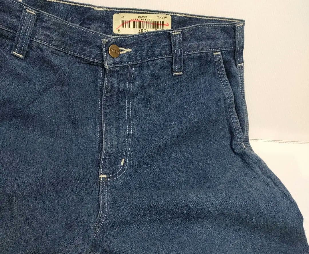 【希少】Carhartt 32x32 ワークデニムパンツメキシコ製ストレッチ濃紺