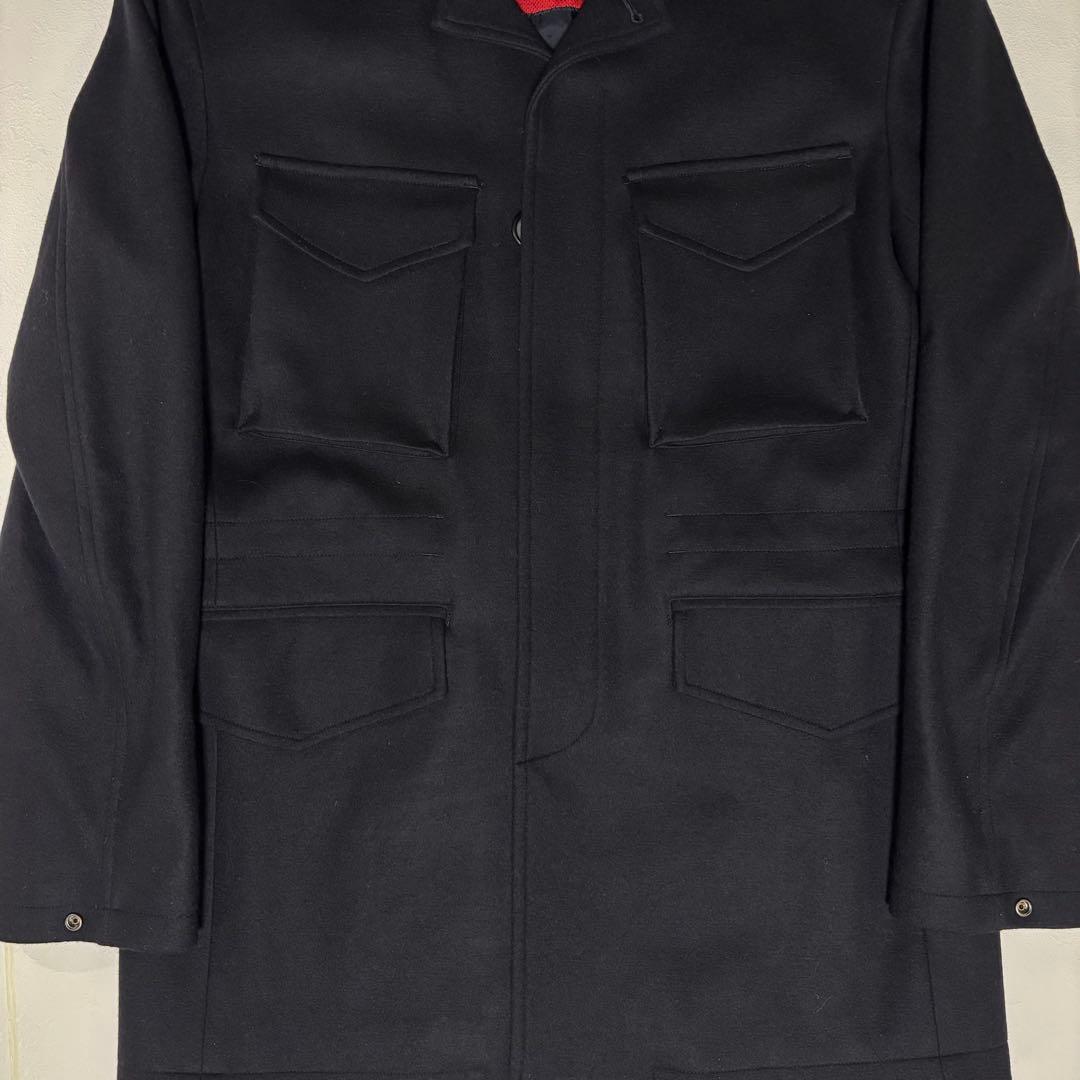 【美品】MOVB（モーブ）干場ウール ミリタリーウールジャケット ブラック 48