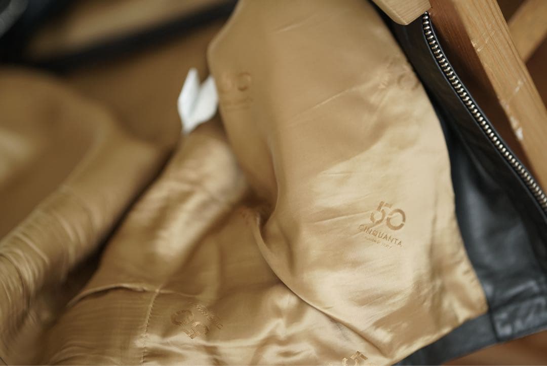 ま*お様 CINQUANTA 羊革 ラムレザー シングル ライダース ジャケット