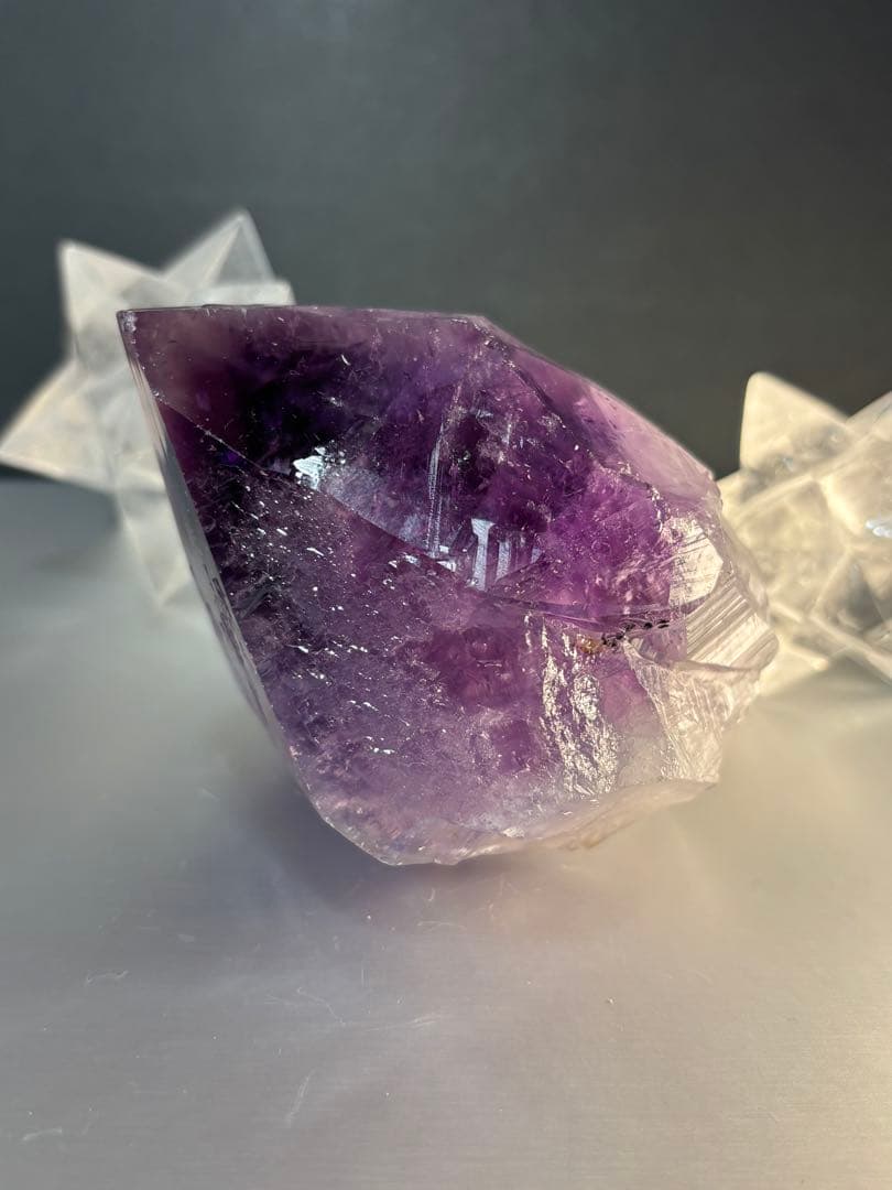ブラジル産アメジスト　423g 大粒　天然石