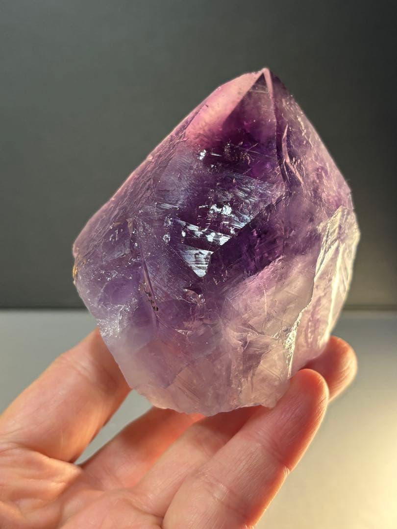 ブラジル産アメジスト　423g 大粒　天然石
