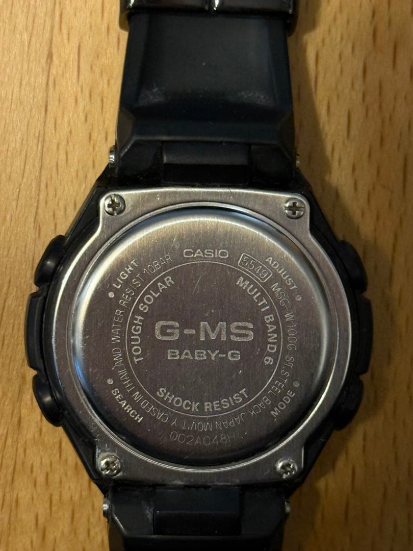 G-MS Baby-G MSG-W100G ブラック カシオ 電波ソーラー 黒