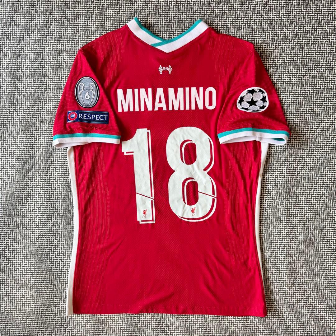 【CLフルパッチ＆選手支給用】南野拓実 ＃１８ リヴァプール ２０／２１（H）