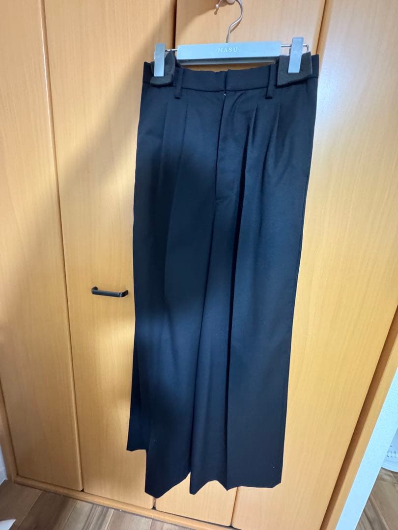 MASU WIDE TROUSERS／ワイドスラックス　BLACK 24aw