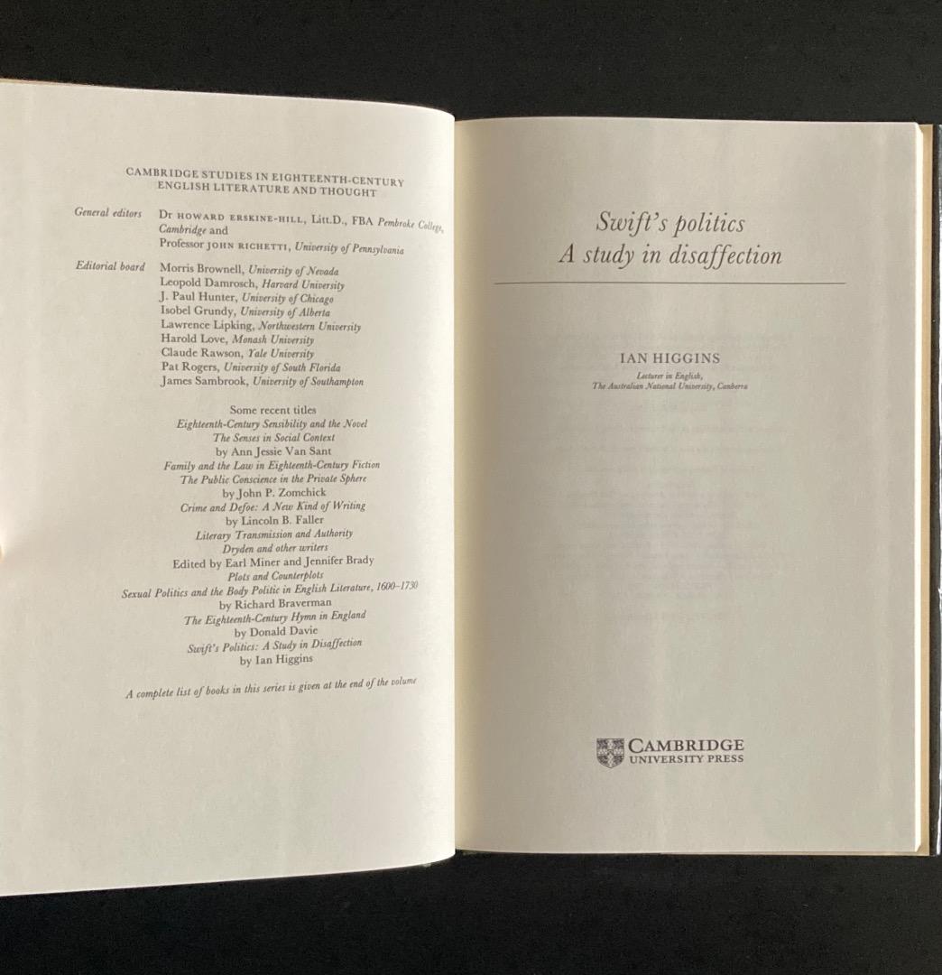 No.377『（英文）ジョナサン・スウィフト関連資料洋書4冊一括』