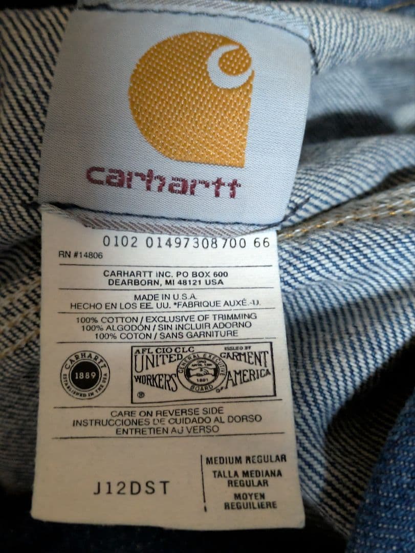 CarHartt カーハート デニムトラッカー ジャケット　M