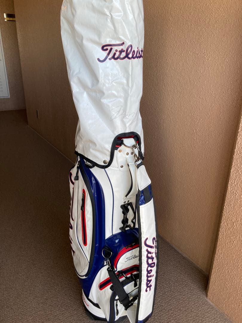 Titleist キャディバック　白✖️赤✖️青　トリコロール