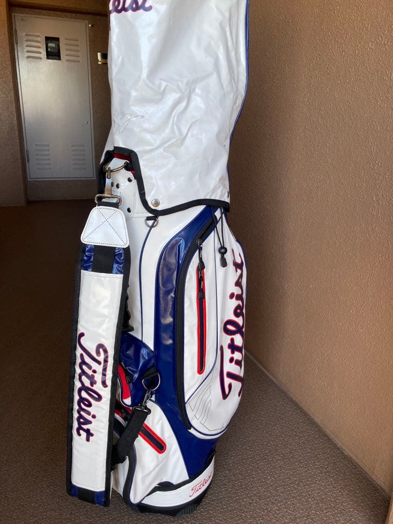 Titleist キャディバック　白✖️赤✖️青　トリコロール