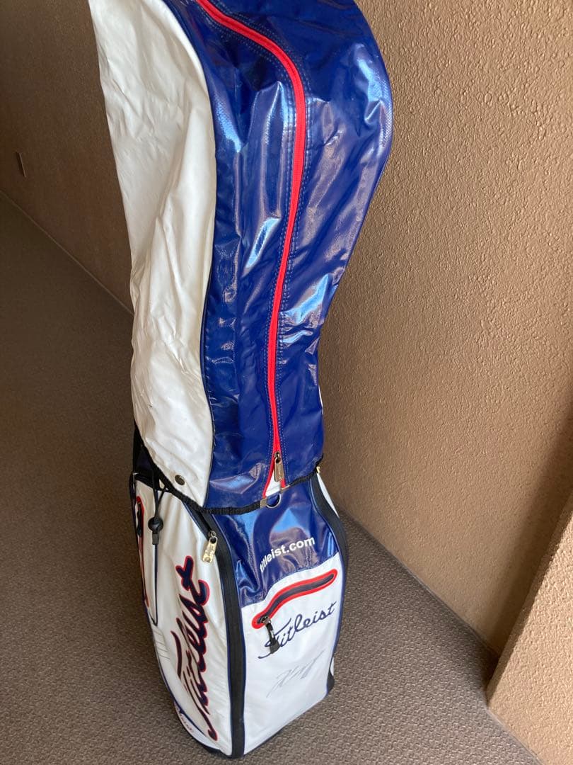 Titleist キャディバック　白✖️赤✖️青　トリコロール