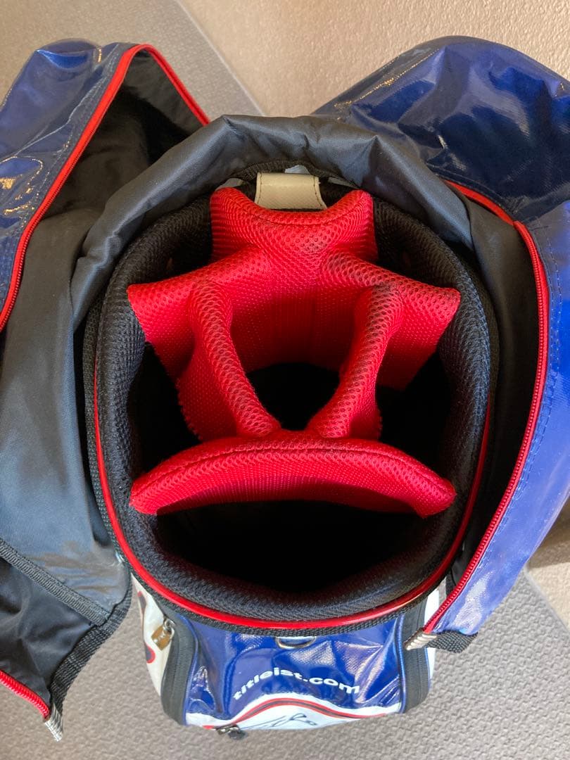 Titleist キャディバック　白✖️赤✖️青　トリコロール