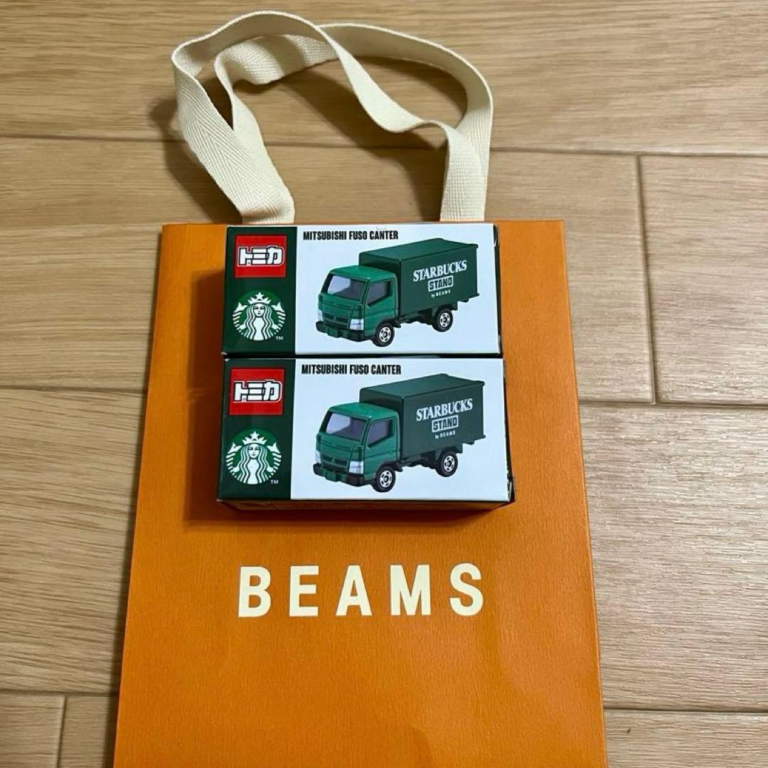 トミカ スターバックス ビームス　三菱ふそうキャンター 2台セット　本日発売