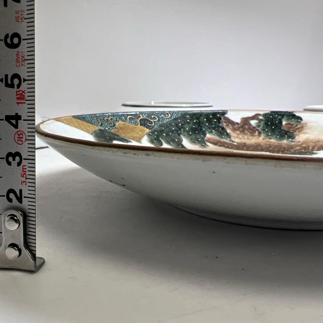 九谷焼　鷹の図金彩色絵皿5枚　直径約21㎝　東Y8-0220①