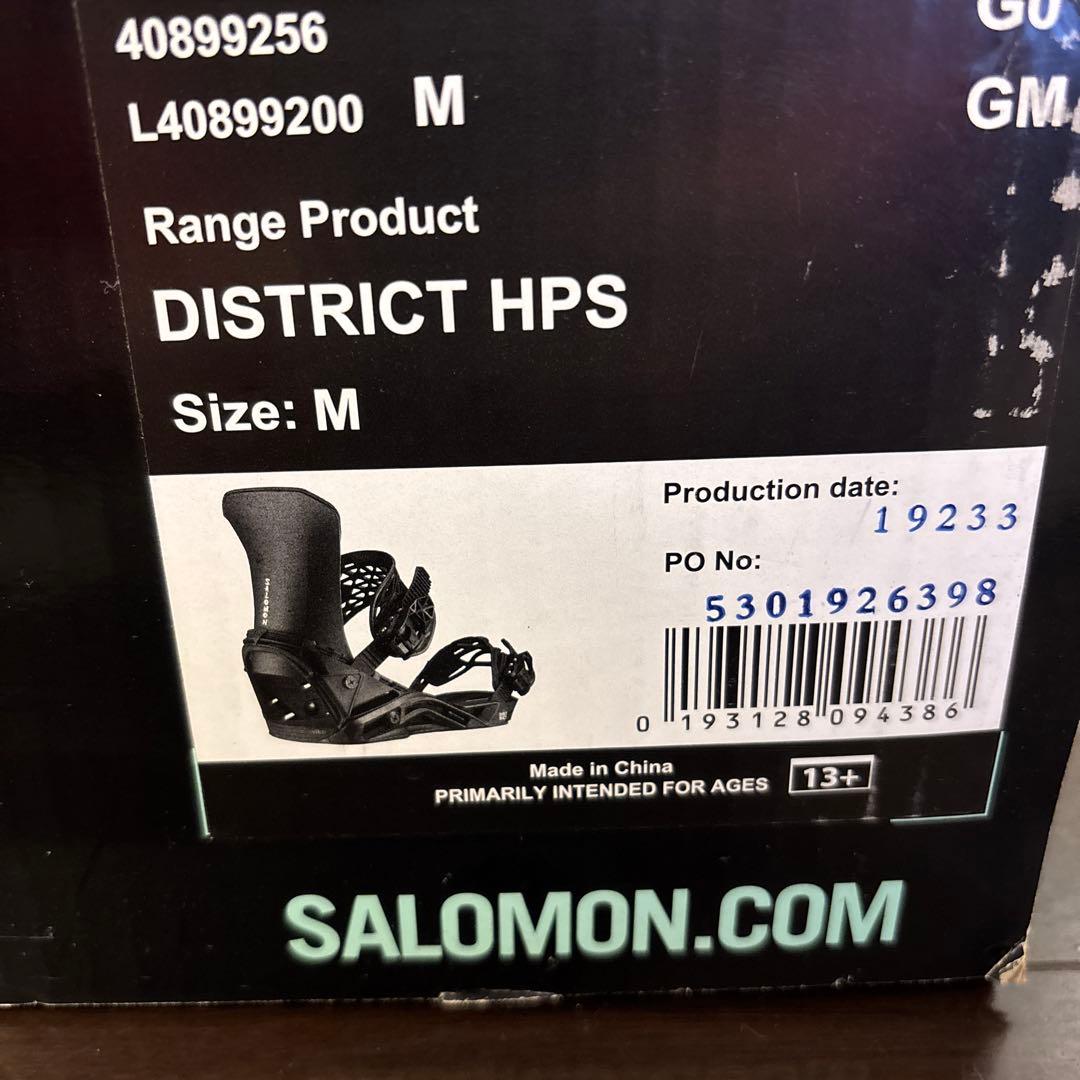 Salomon DISTRICT HPS ビンディング Mサイズ ブラック