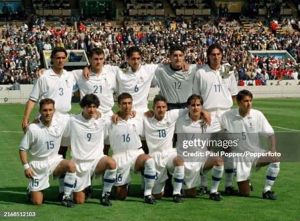 イタリア代表 1998 アウェイ ユニフォーム #18 バッジオ 長袖 選手用