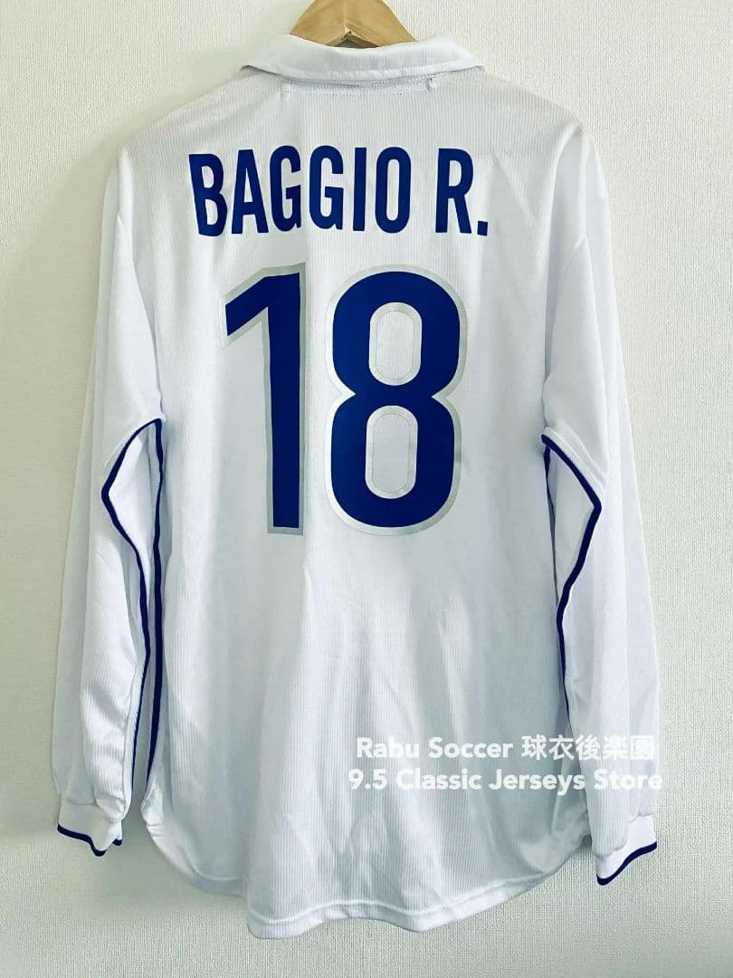 イタリア代表 1998 アウェイ ユニフォーム #18 バッジオ 長袖 選手用