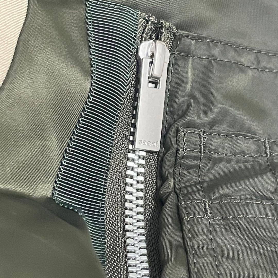 サカイ Nylon Twill Mix Jacket パフスリーブ ジャケット