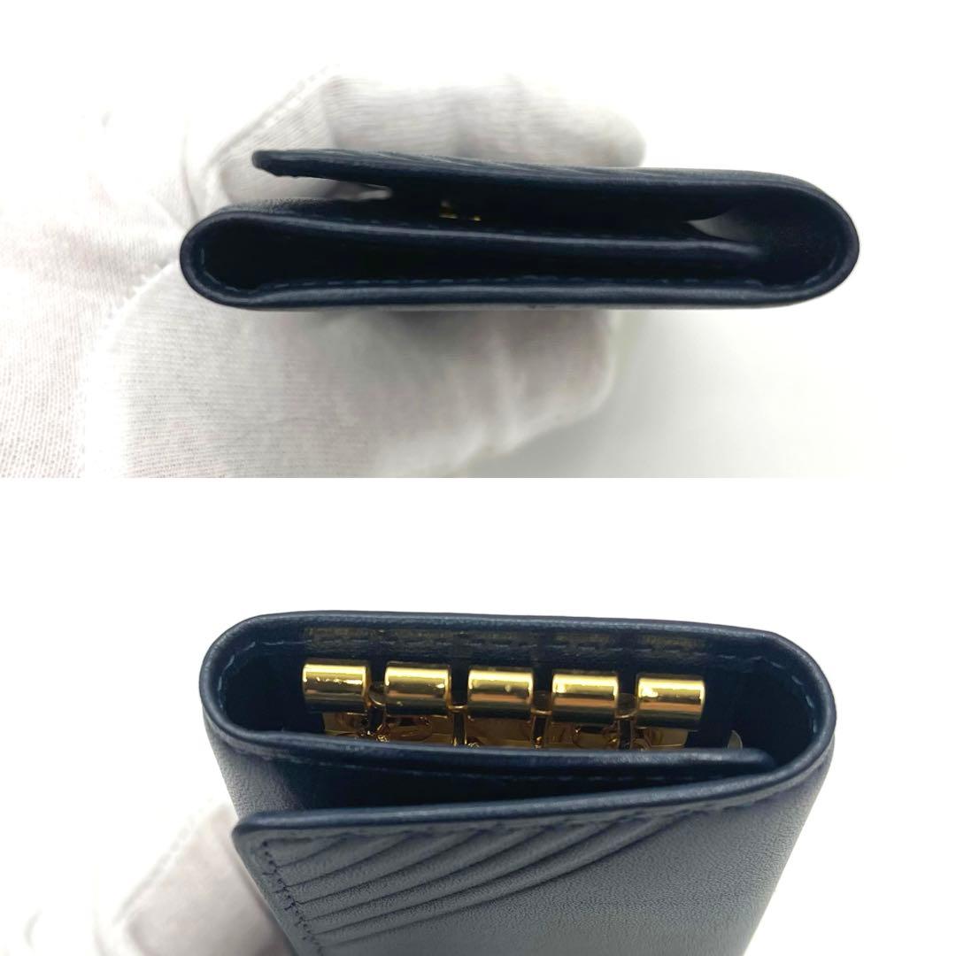 【未使用】イヴ・サンローラン　キーケース　ネイビー　希少　ヴィンテージ