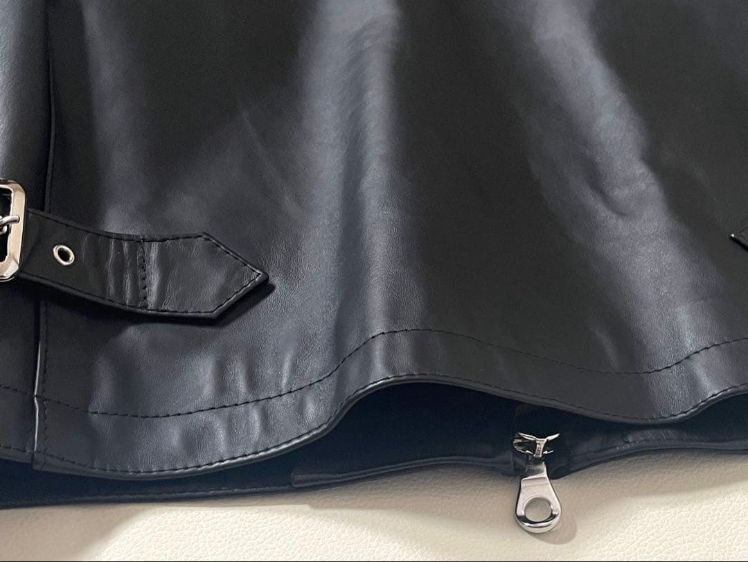 【未使用級】チンクアンタ　シングル ライダース ジャケット　馬革　黒　H-502