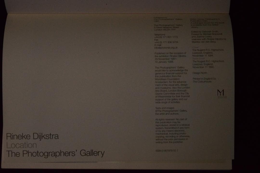 【Rineke Dijkstra: Location 】★★大幅に値下げしました