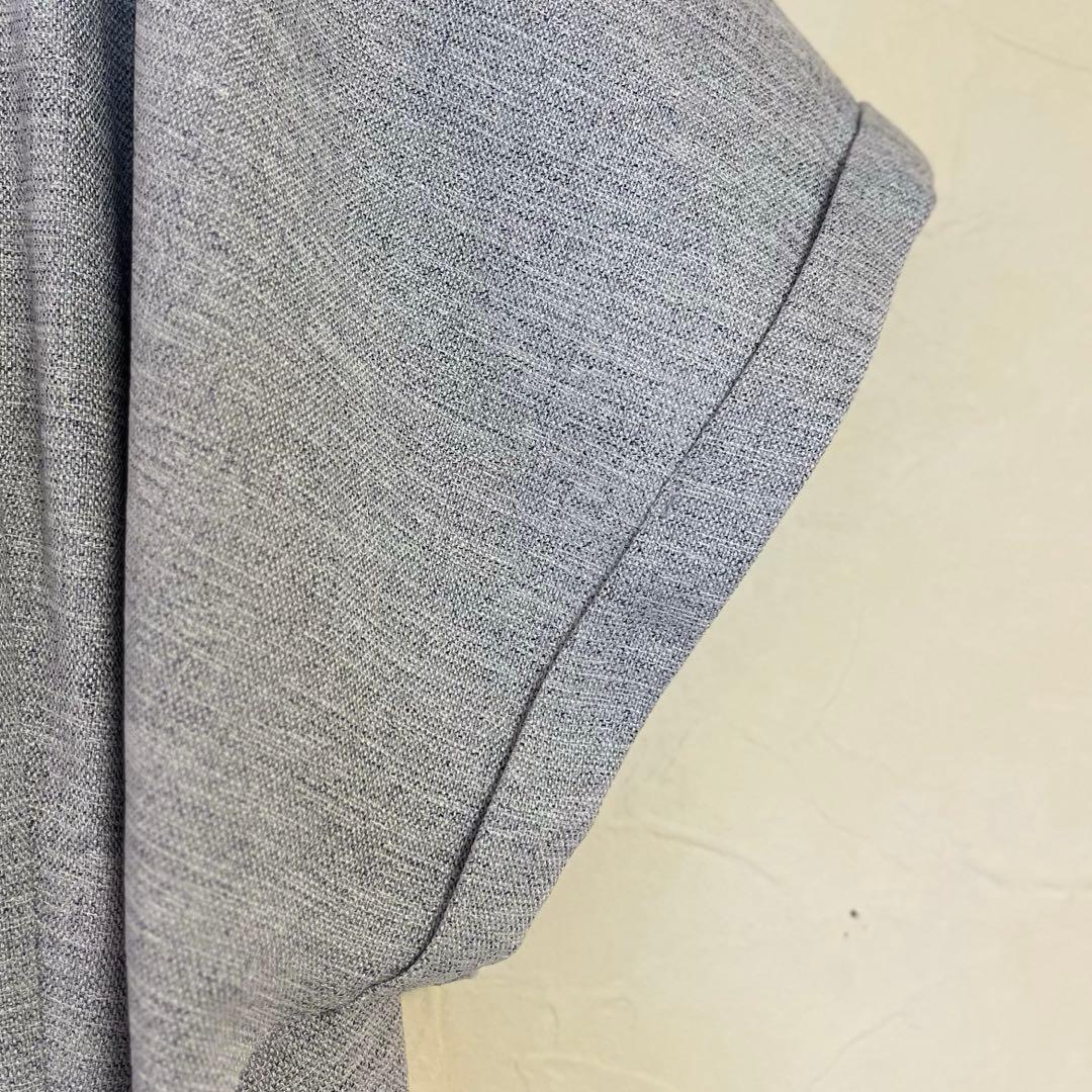 INDIVI 麻調スタイルアップワンピース　大きいサイズ