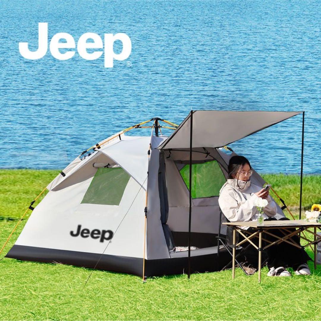 ワンタッチテント　大きい屋根シート付き