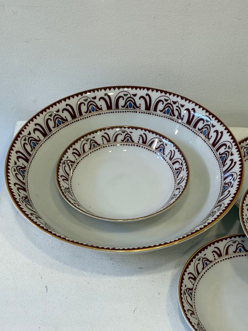 昭和30年代　美濃焼窯　レトロモダン　ティータイムデザートセット　ヴィンテージ