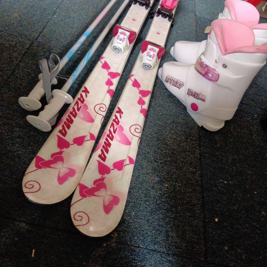 メンテナス済…すぐ使えます カザマ130cm靴23cmポール付