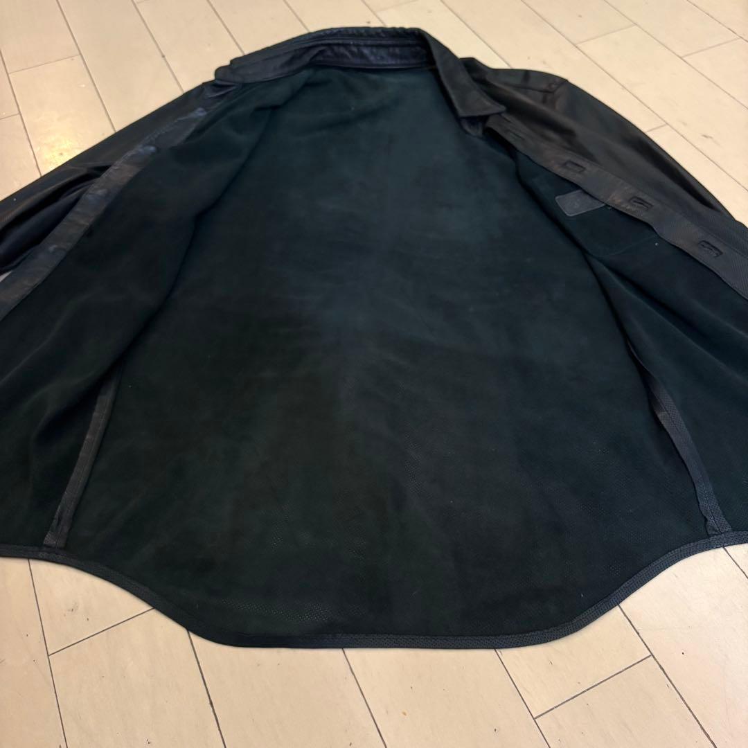 クロムハーツ レザー　シャツ　パンチングタイプ　希少のLサイズタグ　売り切り