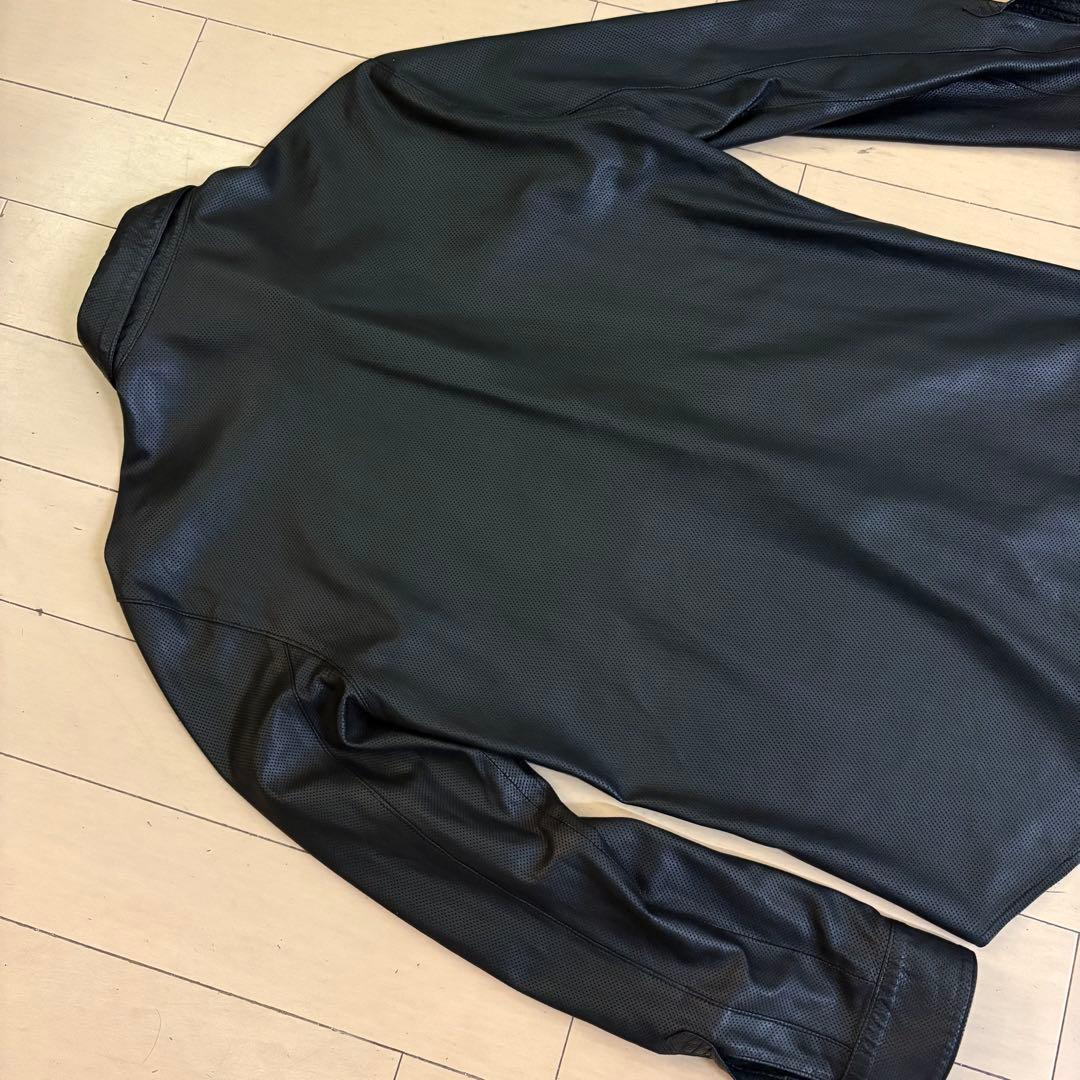 クロムハーツ レザー　シャツ　パンチングタイプ　希少のLサイズタグ　売り切り