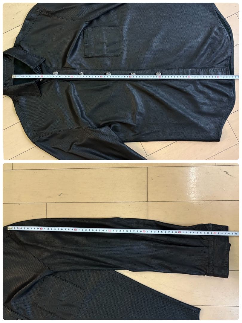 クロムハーツ レザー　シャツ　パンチングタイプ　希少のLサイズタグ　売り切り
