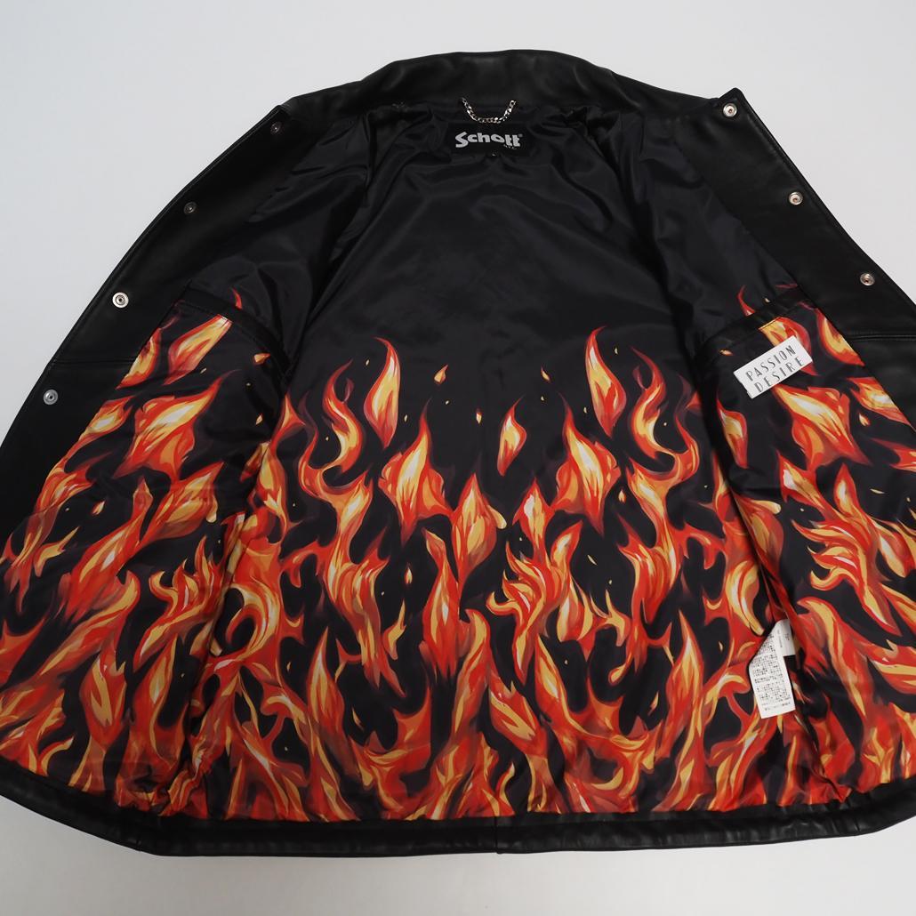 el conductorH Schott N.Y.C.総柄レザーコーチジャケット