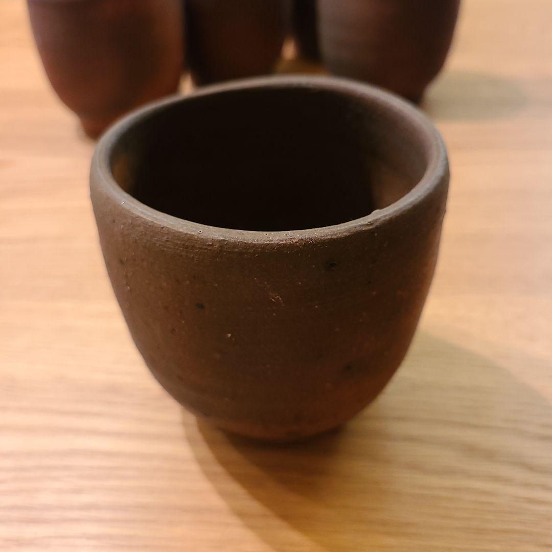 備前焼　湯のみ　5客