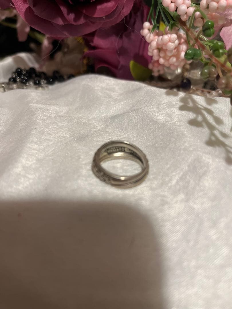 王室御用達David Andersenシルバーリング 彫刻模様