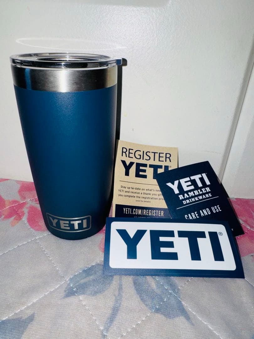 YETI 青 ステンレス マグカップ 約355ml