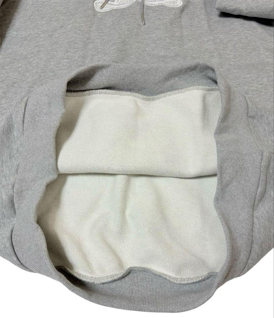 Darich レース アップリケ ロゴ フーディ パーカー グレー 人気