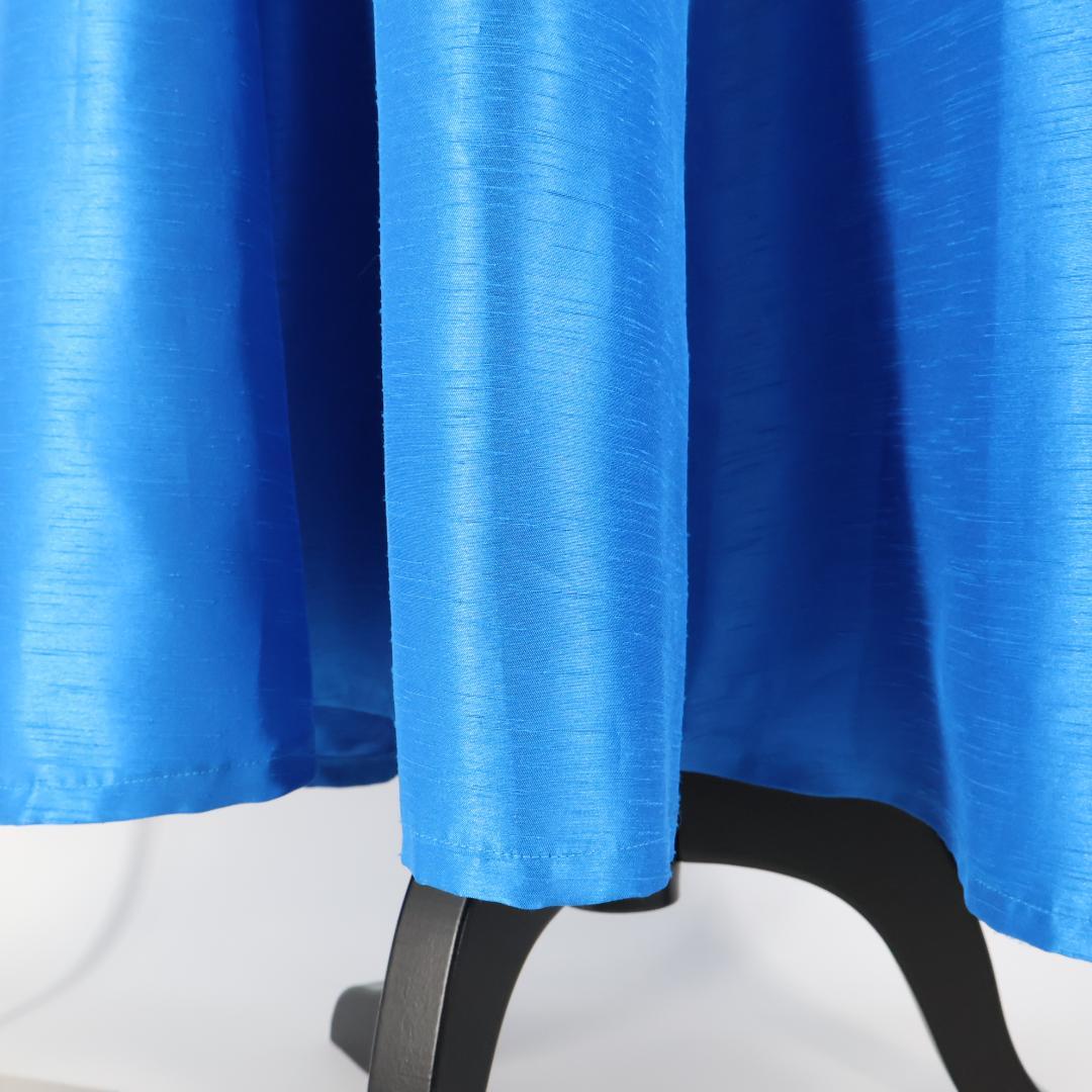 【日本製 フラダンス衣装】ブルー Paondor ワンピース ドレス 光沢 青