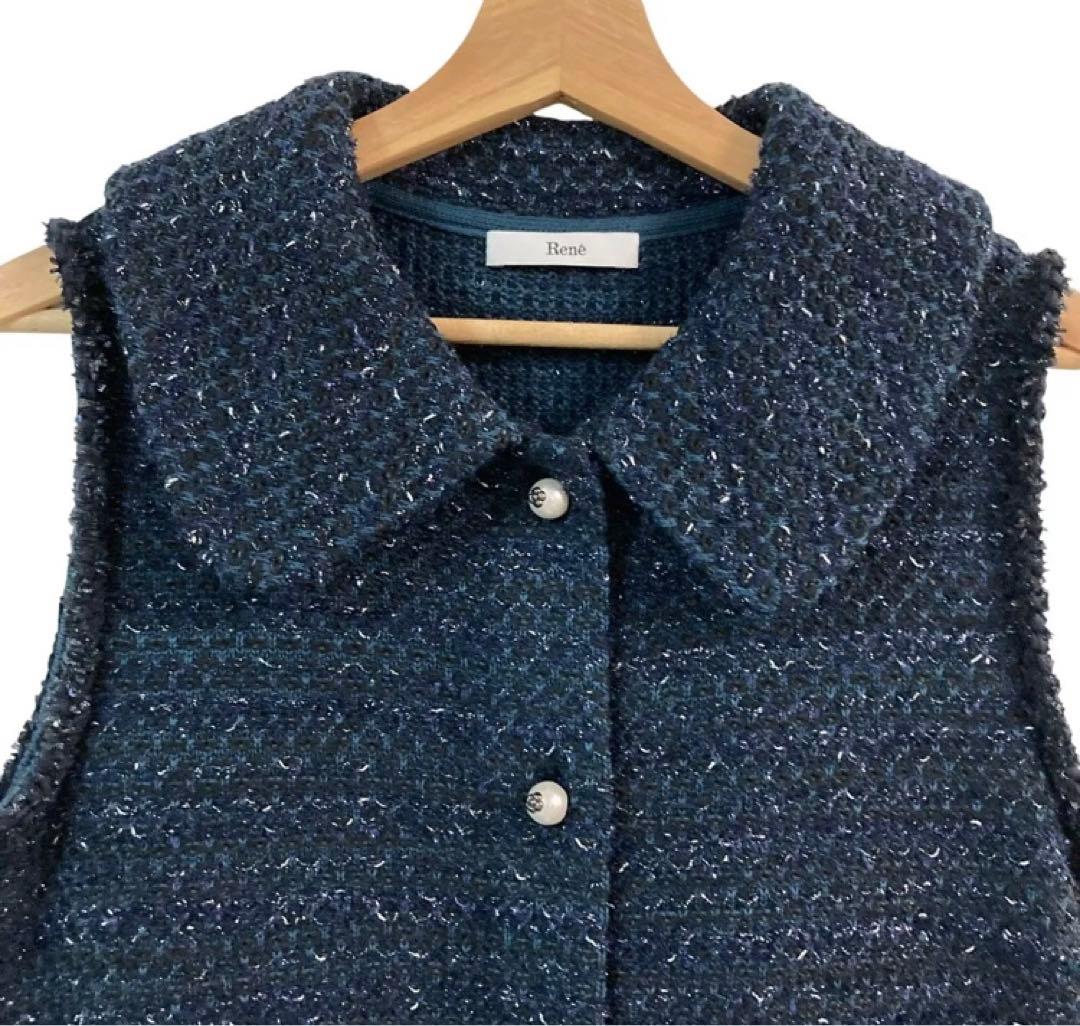 ★Rene★ 2025AW ニットツイード　ジレ　ワンピース