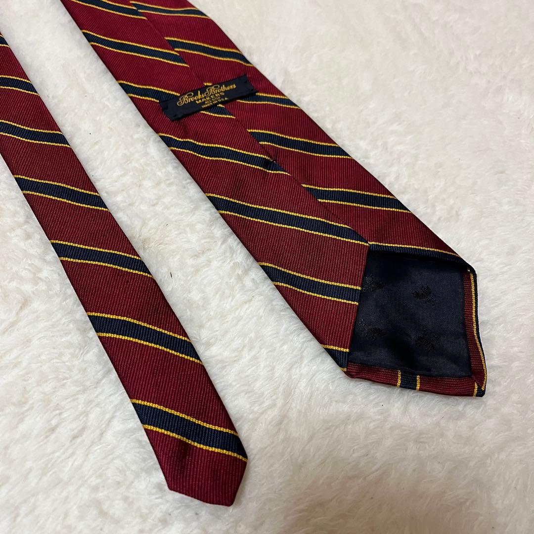 USA製Brooks Brothers ストライプネクタイ ワインレッド　美品