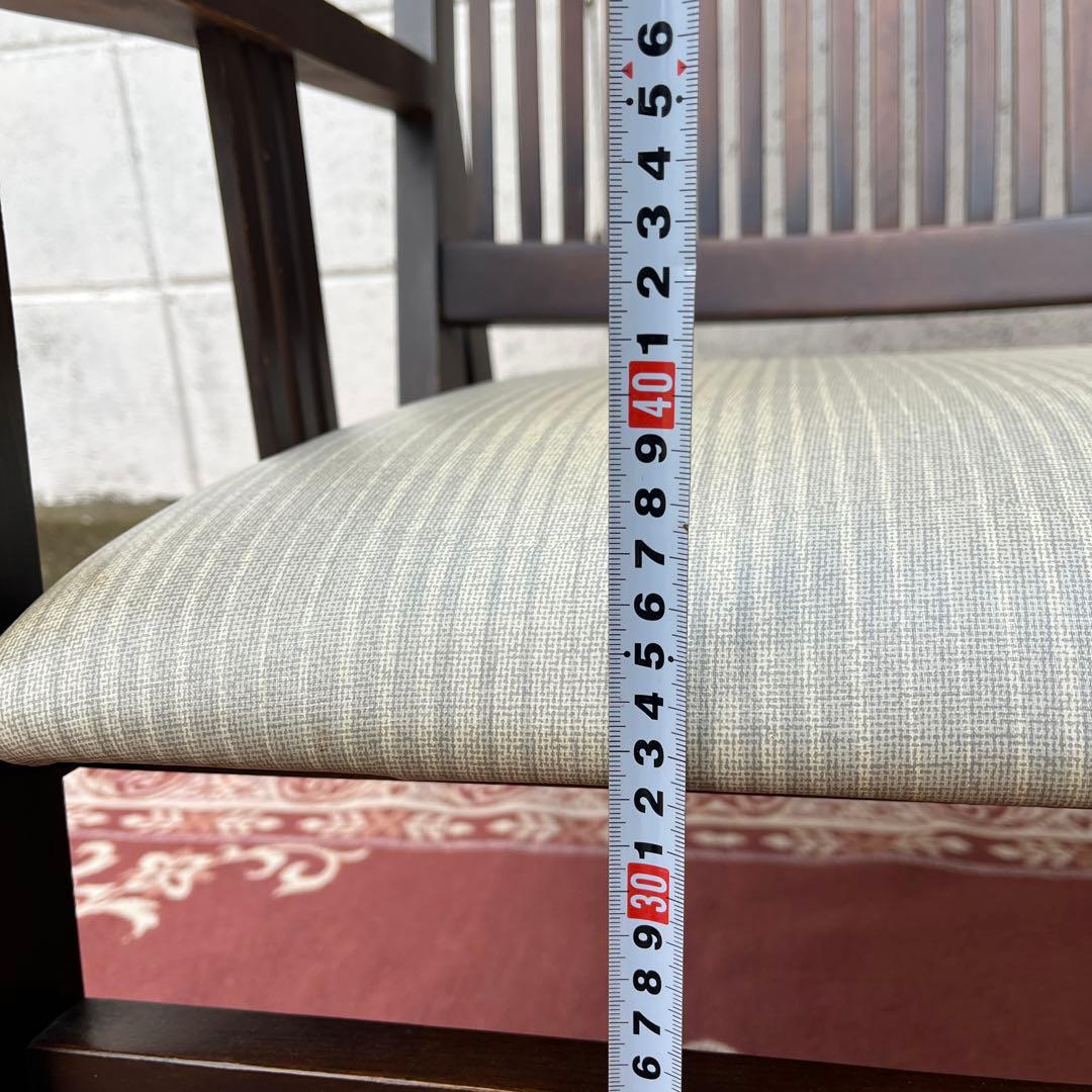 ビンテージ古家具◾️木製 肘掛けアームチェア ロビーチェア 椅子 イス チェア B