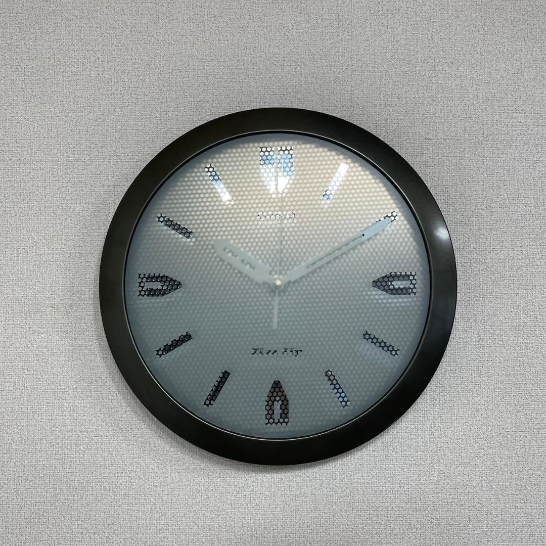 CASIO カシオ ウォールクロック パンチングメタル 壁掛け時計 ガンメタル