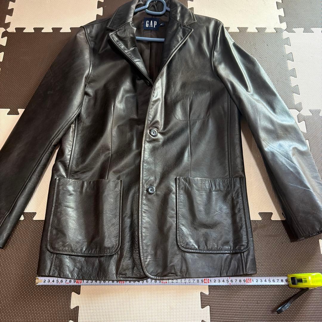 GAP ブラックレザージャケット M牛革100%