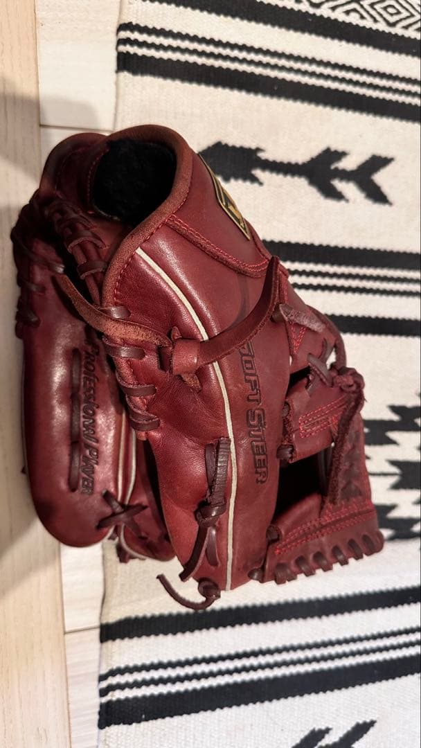 ZETT 軟式グローブ 赤　ソフトステア　オールラウンド