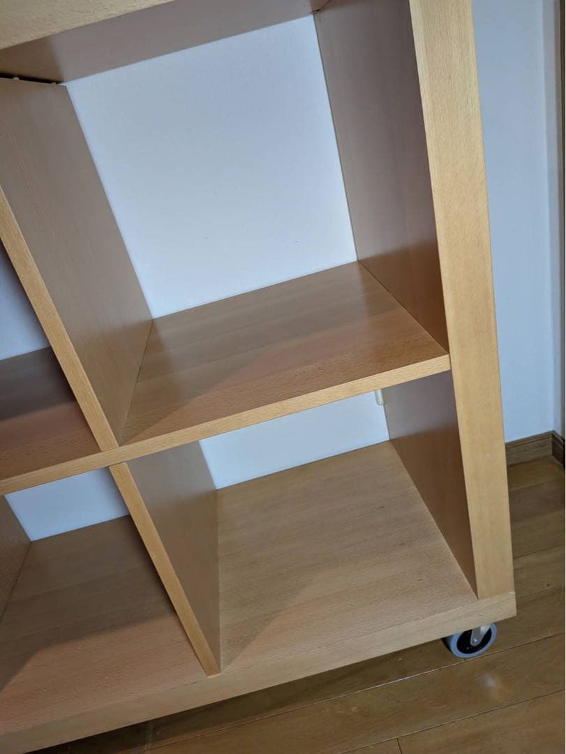 ■送料込■無印良品 オープンシェルフ 木製棚 スタッキング キャスター 収納