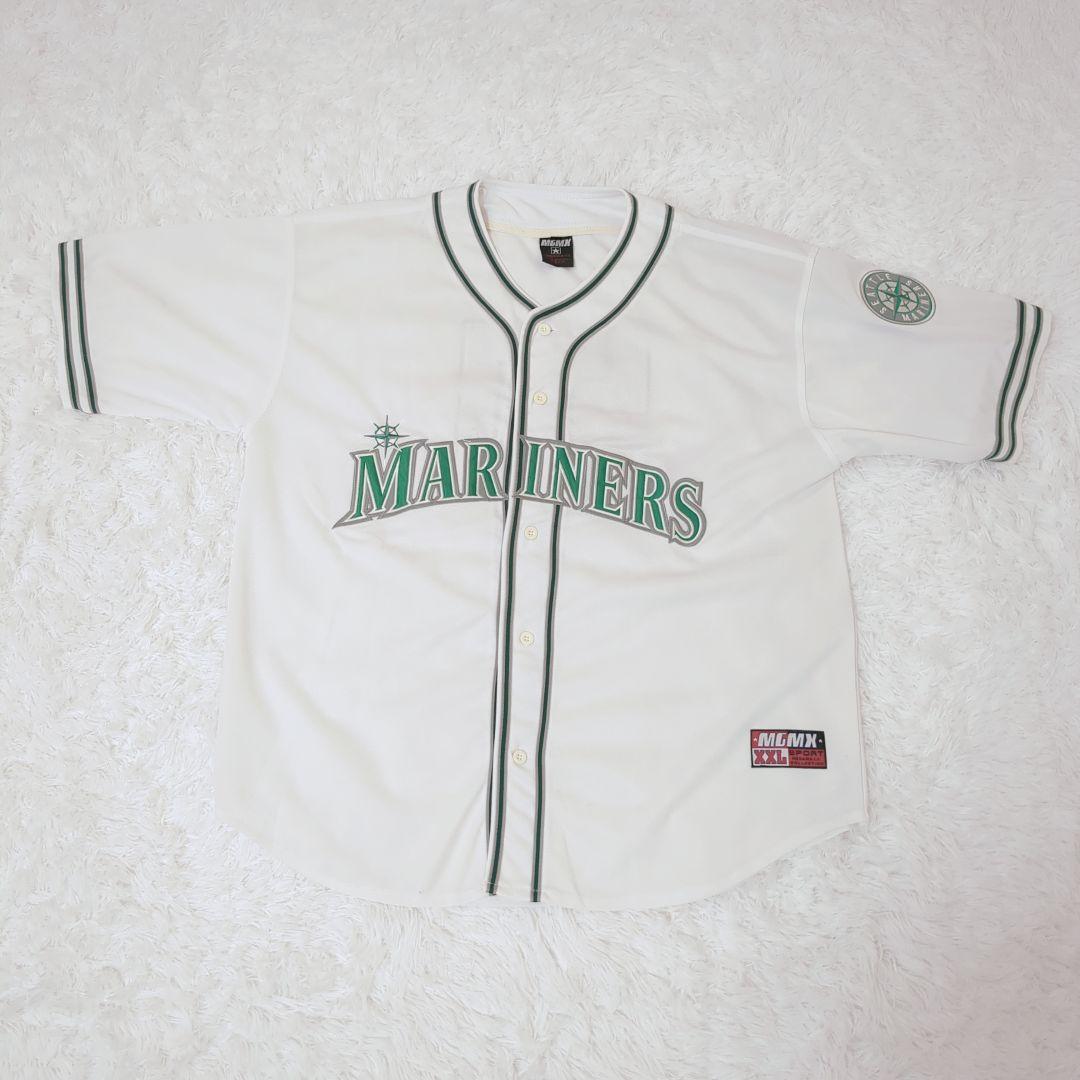 【希少】90s〜00s マリナーズ ベースボールシャツ XXL 白 *676