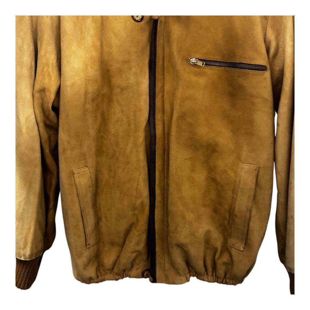 【訳あり】LOEWE ロエベ レザージャケット スエード ボア サイズ52