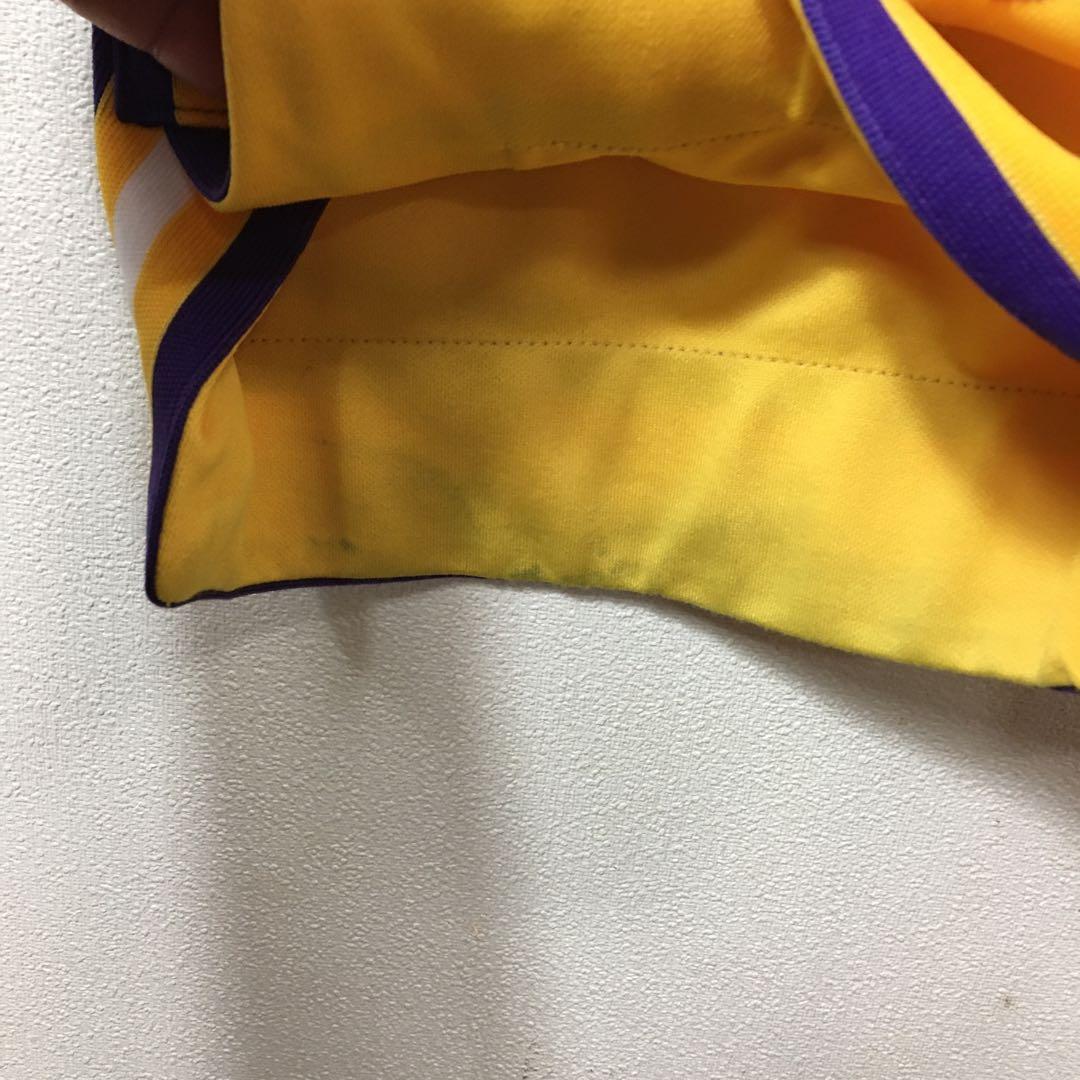 希少　NBA レイカーズ　刺繍ロゴ　バスケットボール　パンツ　イエロー　3X