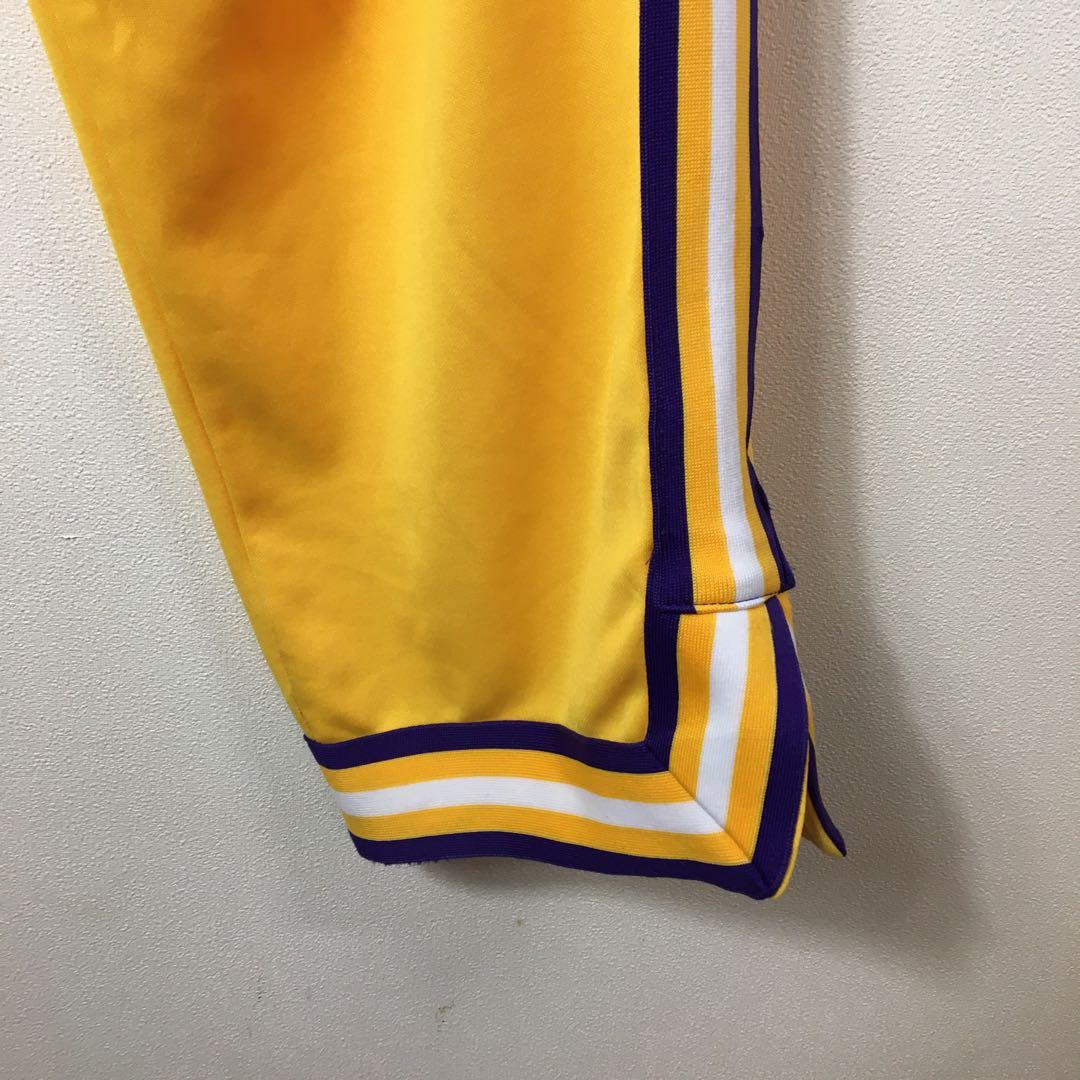 希少　NBA レイカーズ　刺繍ロゴ　バスケットボール　パンツ　イエロー　3X