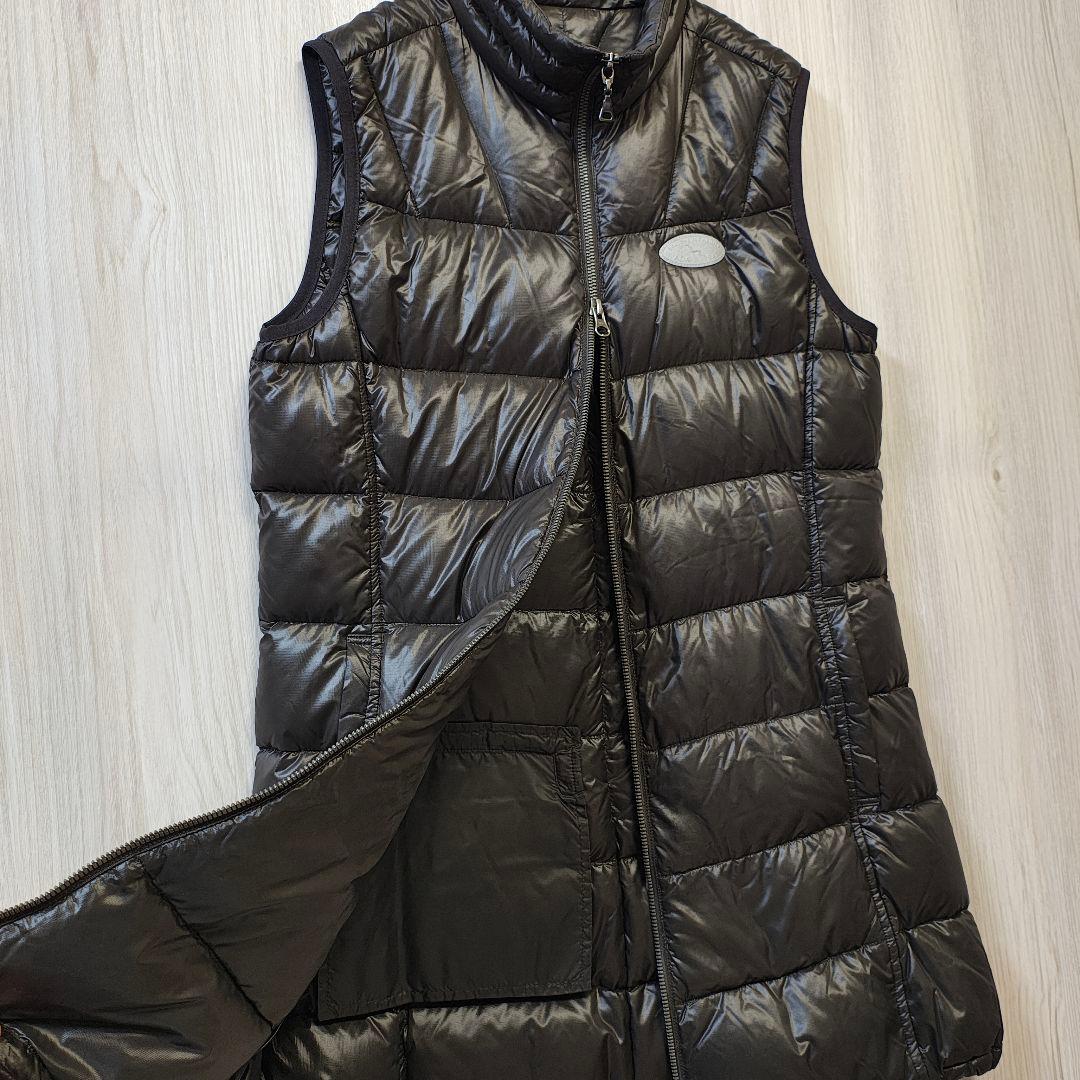 アダバット adabat ロング丈ダウンベスト 38 M ゴルフウェア 黒 軽量