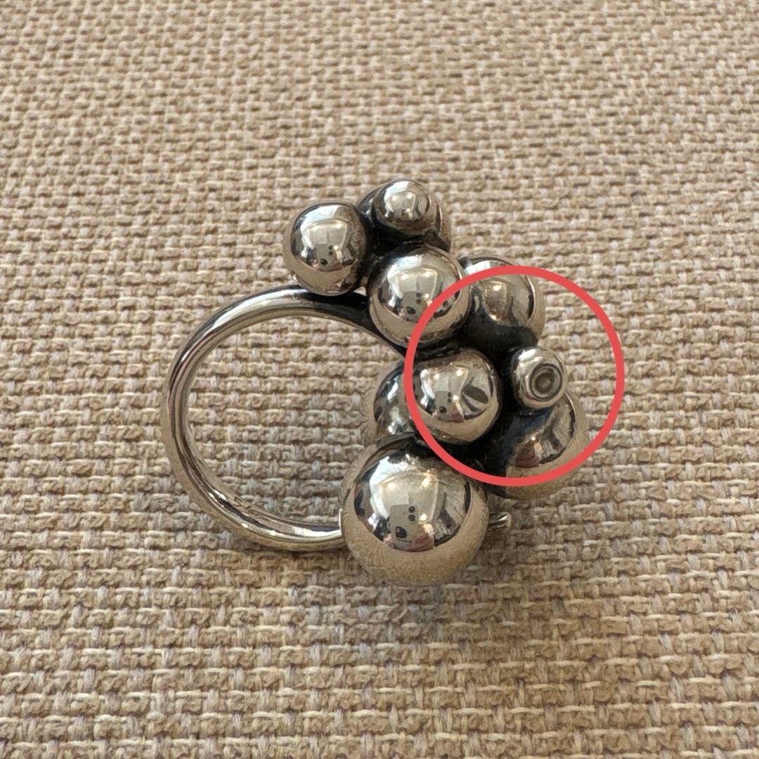 【ジョージジェンセン】ムーンライトグレープ 大 シルバーリング 14号