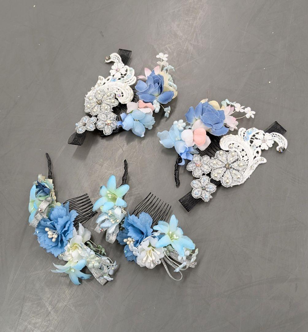 バレエ衣裳/ターコイズブルーチュチュ 頭飾り付き